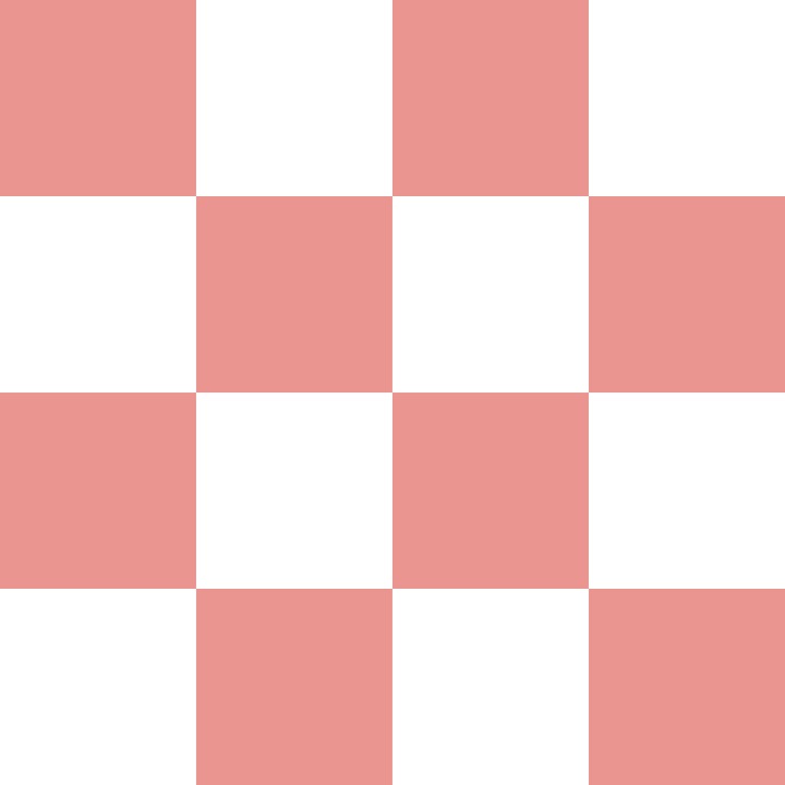 Salmon and White Checkerboard