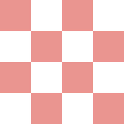Salmon and White Checkerboard