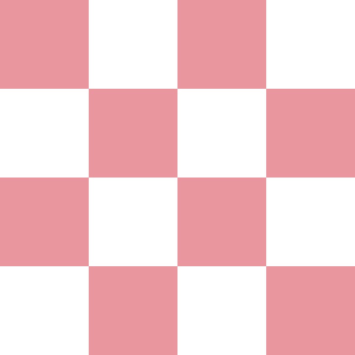 Sea Pink and White Checkerboard