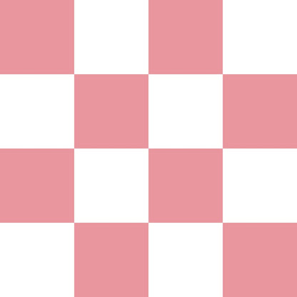 Sea Pink and White Checkerboard