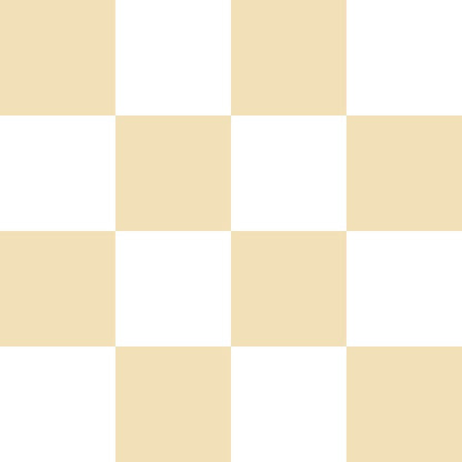 Pale Burnt Orange and White Checkerboard