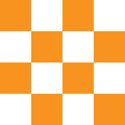 Orange and White Checkerboard