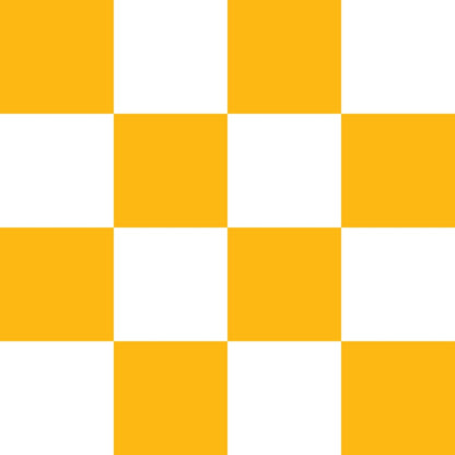 Yellow-Orange and White Checkerboard