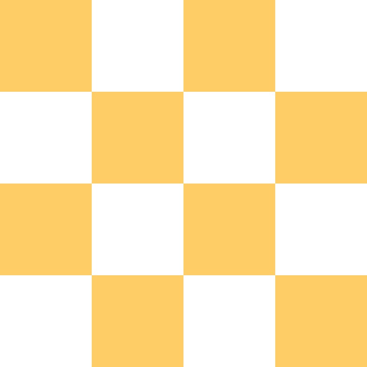 Bright Orange and White Checkerboard