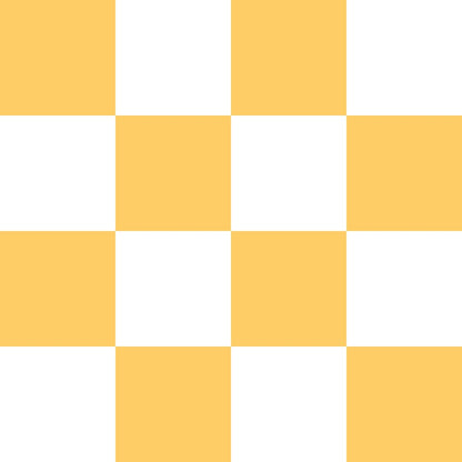 Bright Orange and White Checkerboard