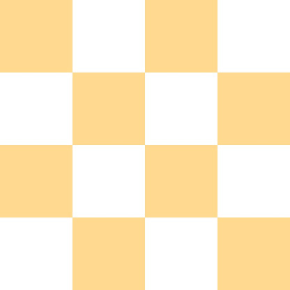 Light Bright Orange and White Checkerboard