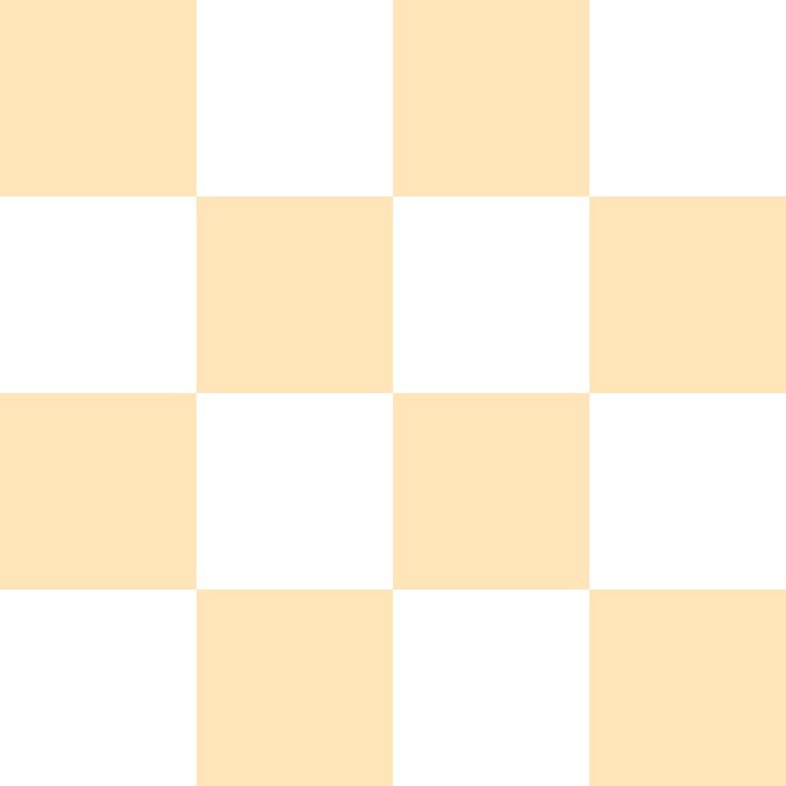 Pale Bright Orange and White Checkerboard
