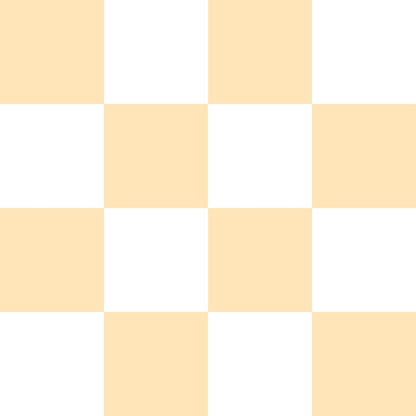 Pale Bright Orange and White Checkerboard