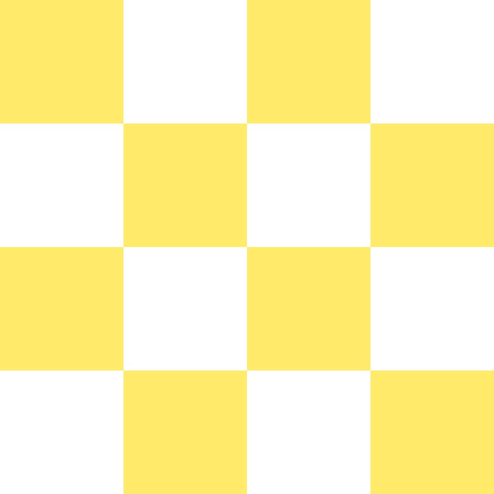 Bright Yellow and White Checkerboard