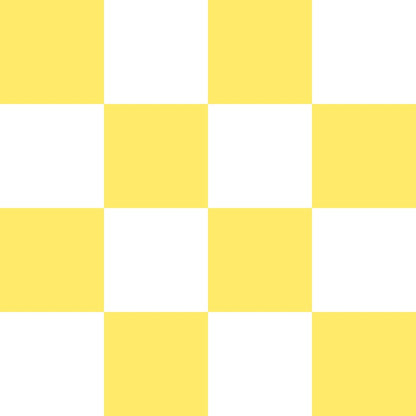 Bright Yellow and White Checkerboard