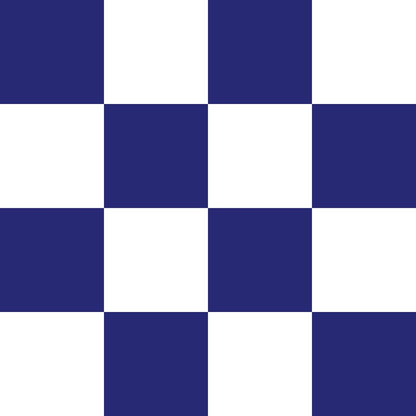 Navy and White Checkerboard