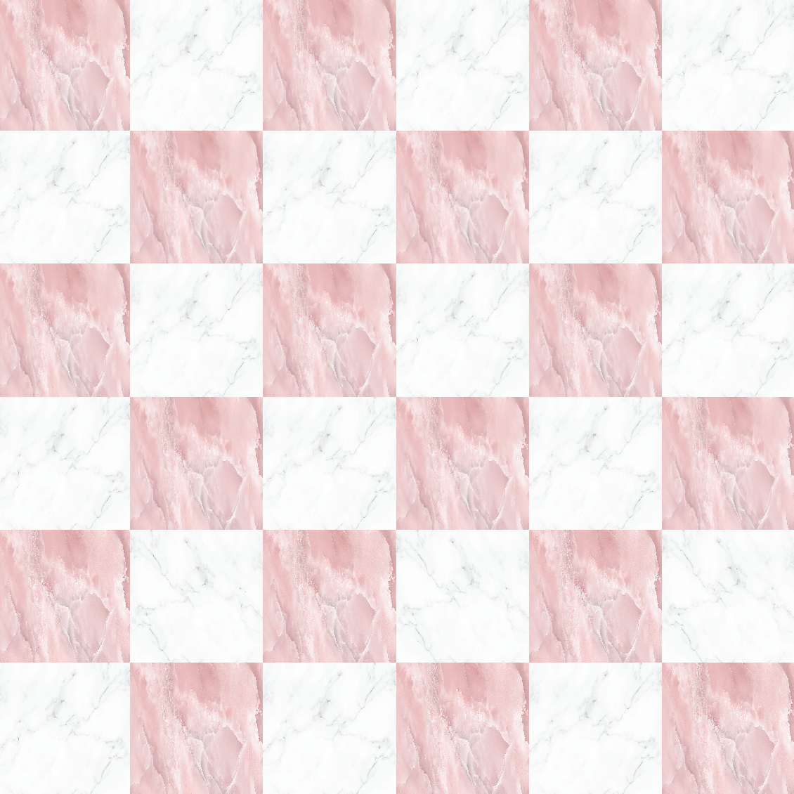 Pink & White Marble Checkerboard