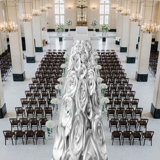 White Roses Aisle Runner