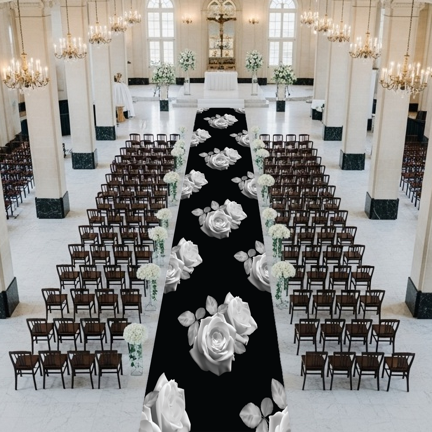 White Rose Aisle Runner