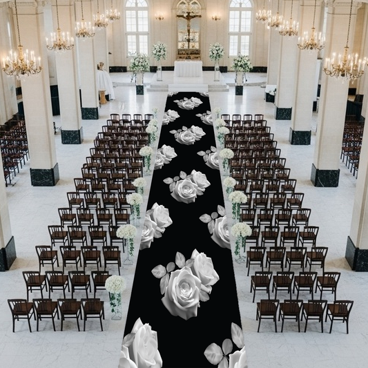 White Rose Aisle Runner