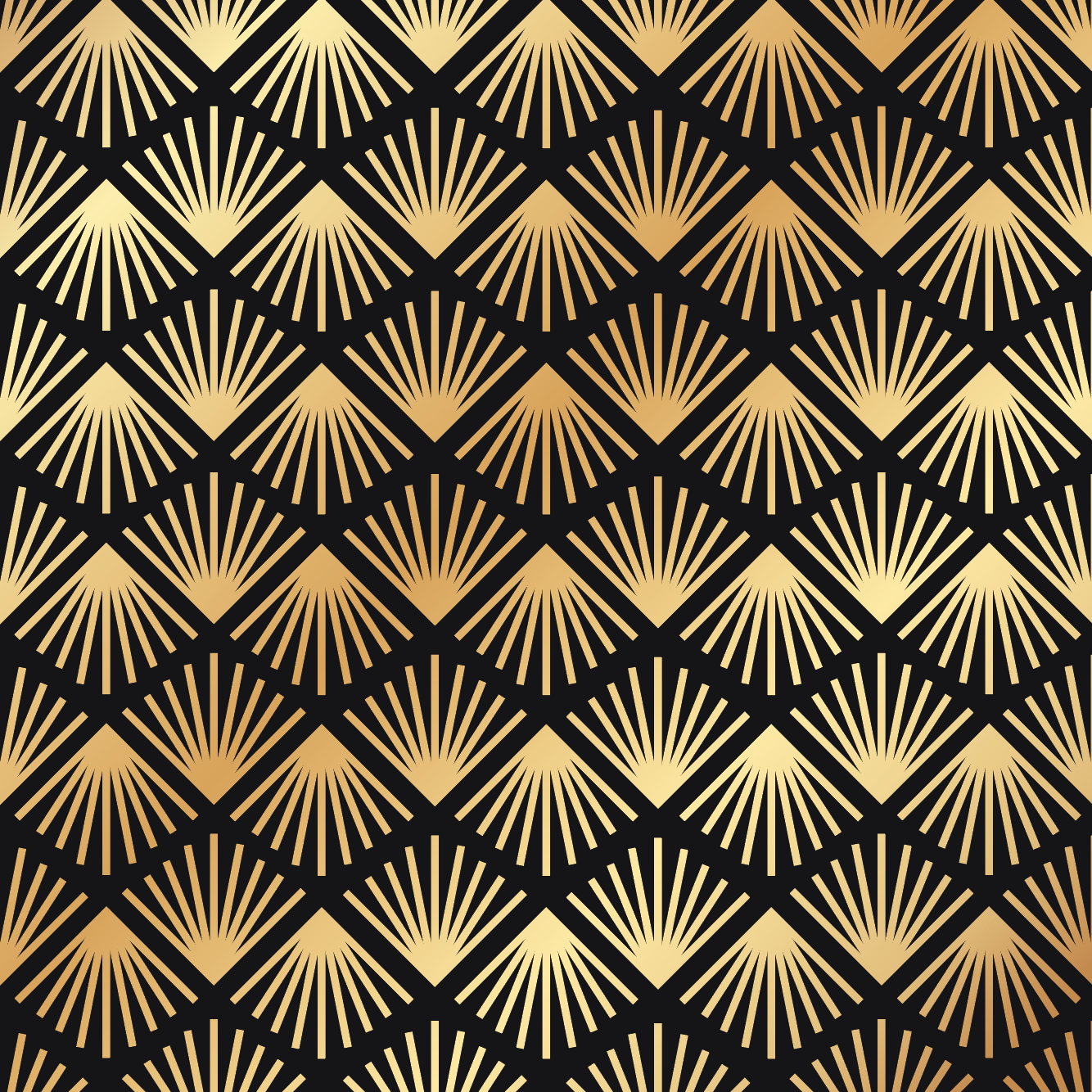 Gold Fan Pattern