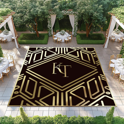 Gold Pattern with Monogram
