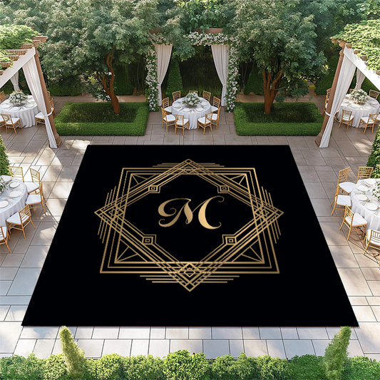 Gold Line Frame with Monogram