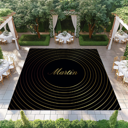 Golden Circles with Name in Middle