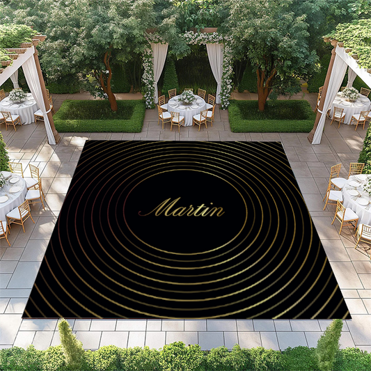 Golden Circles with Name in Middle