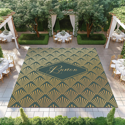 Fan Pattern with Monogram