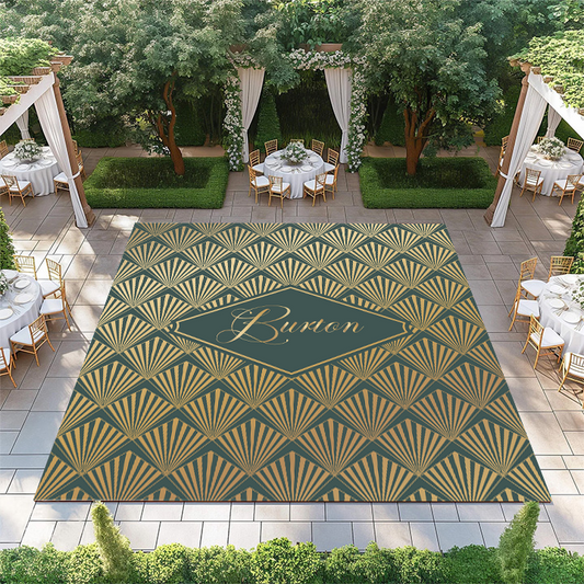 Fan Pattern with Monogram