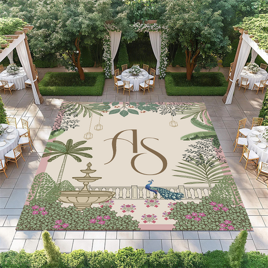Garden Oasis with Monogram