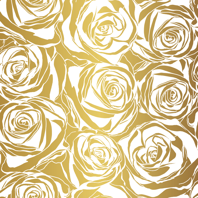 White and Gold Roses