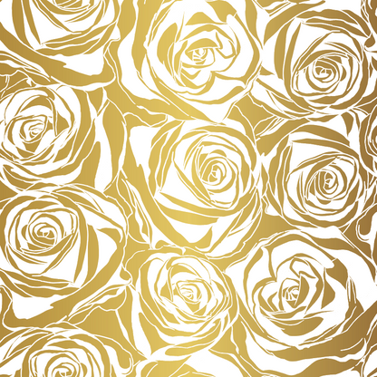 White and Gold Roses