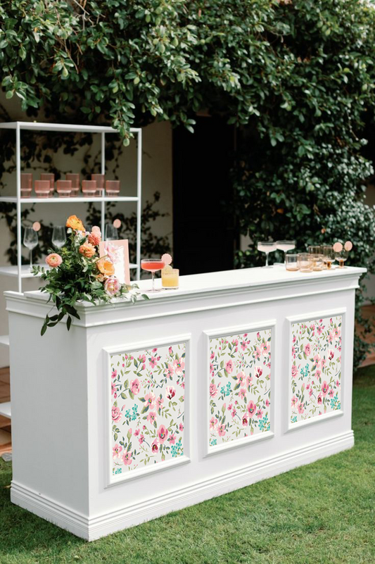 Vintage Floral Bar Panel