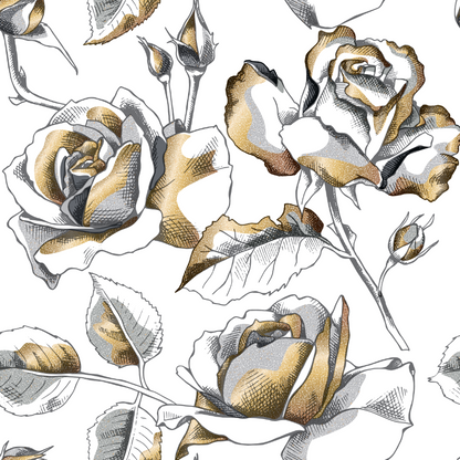 Gray and Gold Flowers