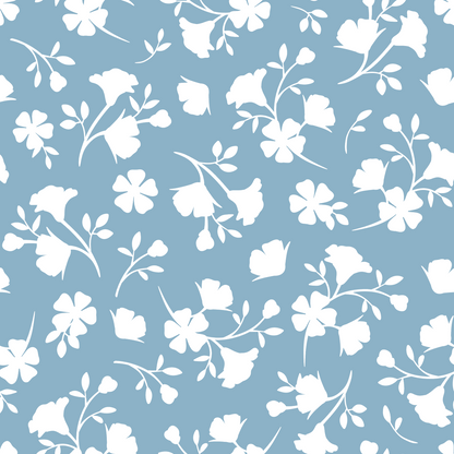 Blue and White Floral Pattern