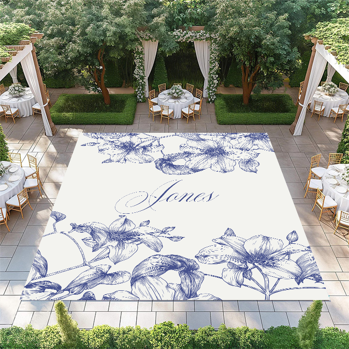 Blue Floral Banners