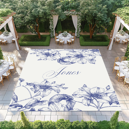 Blue Floral Banners