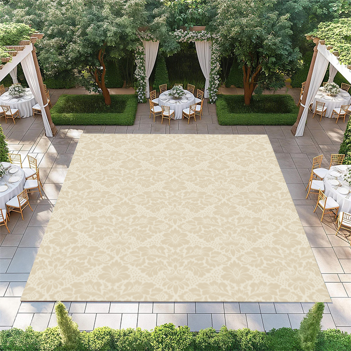 Tan Floral Diamond Pattern