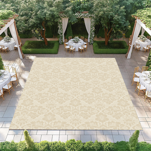 Tan Floral Diamond Pattern