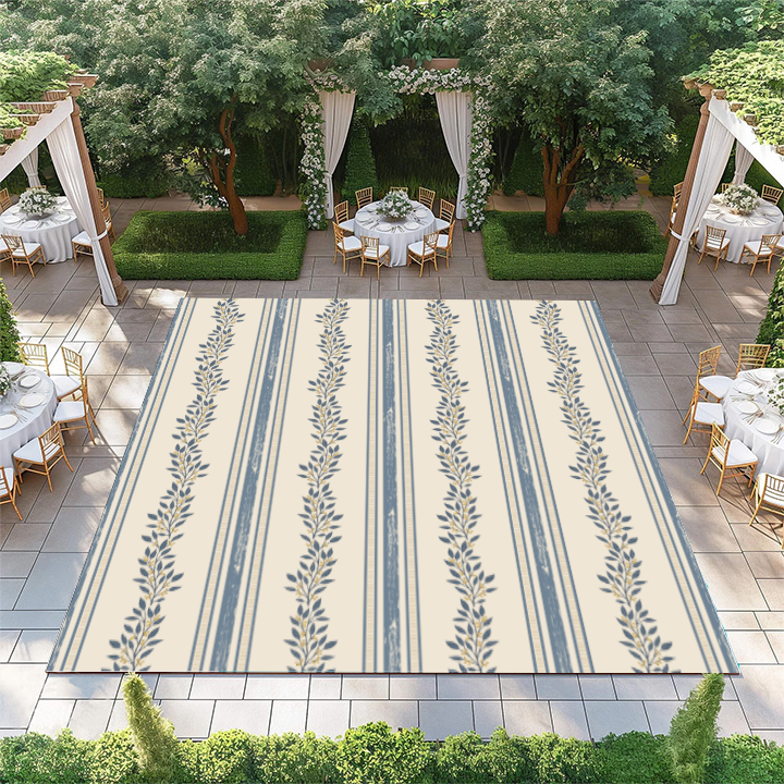 Floral Vine and Strip Pattern