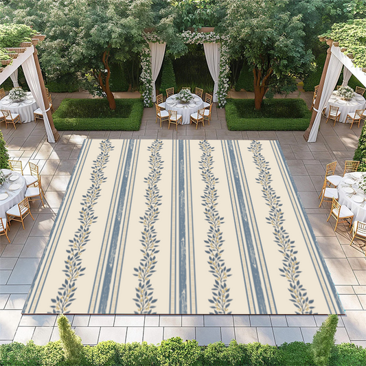 Floral Vine and Strip Pattern