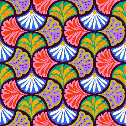 Bright Tropical Floral Pattern