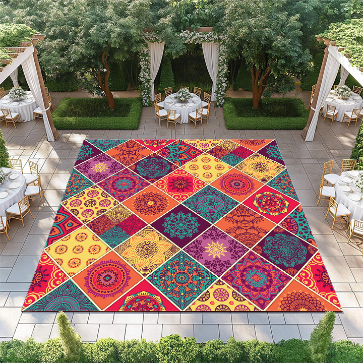 Diamond Tiled Mandala Pattern