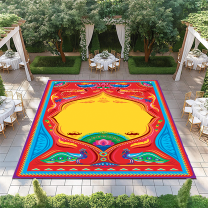 Colorful Horn, Lotus, and Peacock