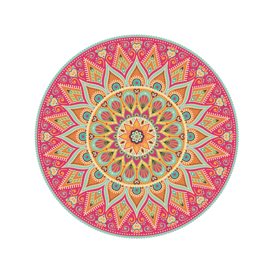 Pink and Orange Mandala