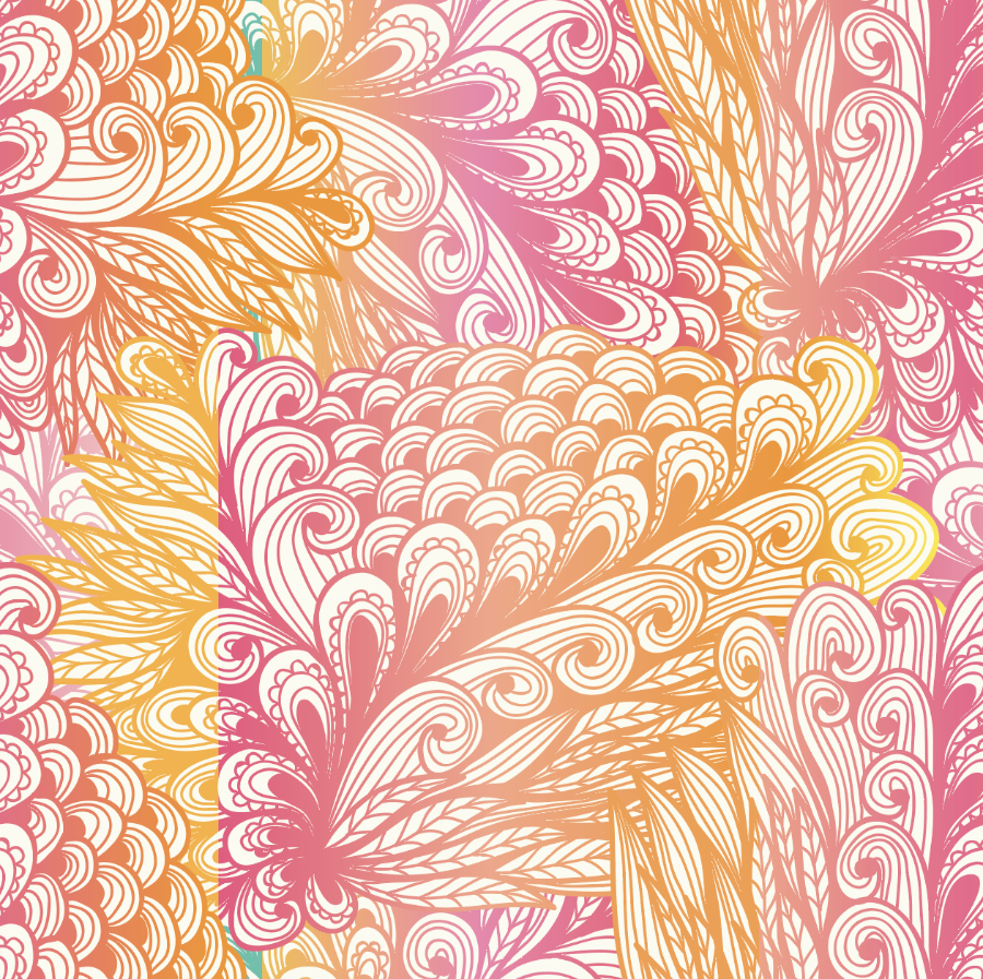 Pink and Orange Floral