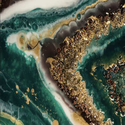 Green and Gold Marble