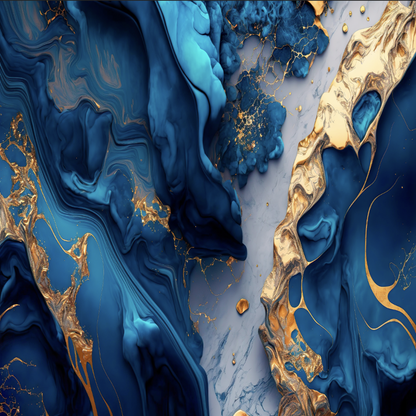 Blue and Gold Marble