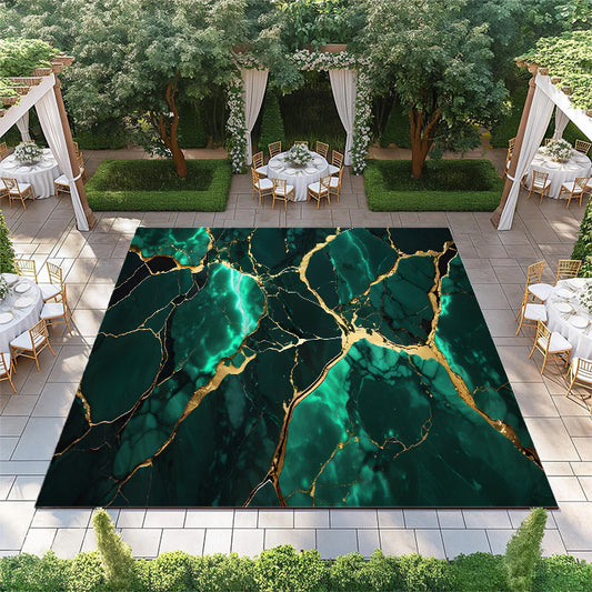 Green and Gold Streaks Marble