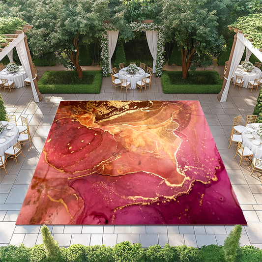 Fuchsia and Gold Marble