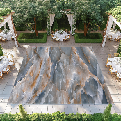 Blue and Peach Marble