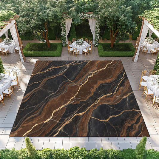 Brown and Black Marble with Gold Streaks
