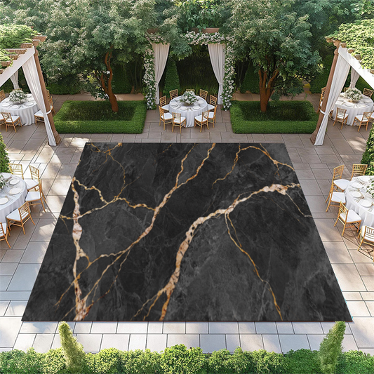 Dark Gray Marble with Gold Streaks
